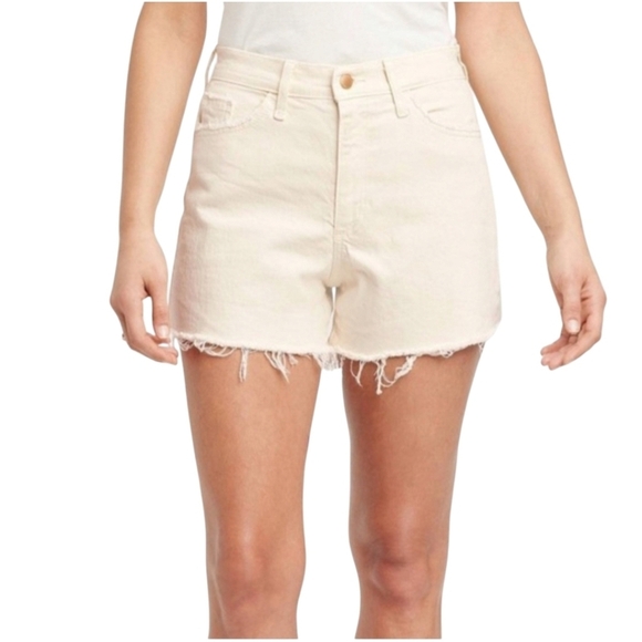 Universal Thread Highest Rise Curvy Shortie Shorts Size 10 Cream Comfort Stretch - Picture 1 of 9